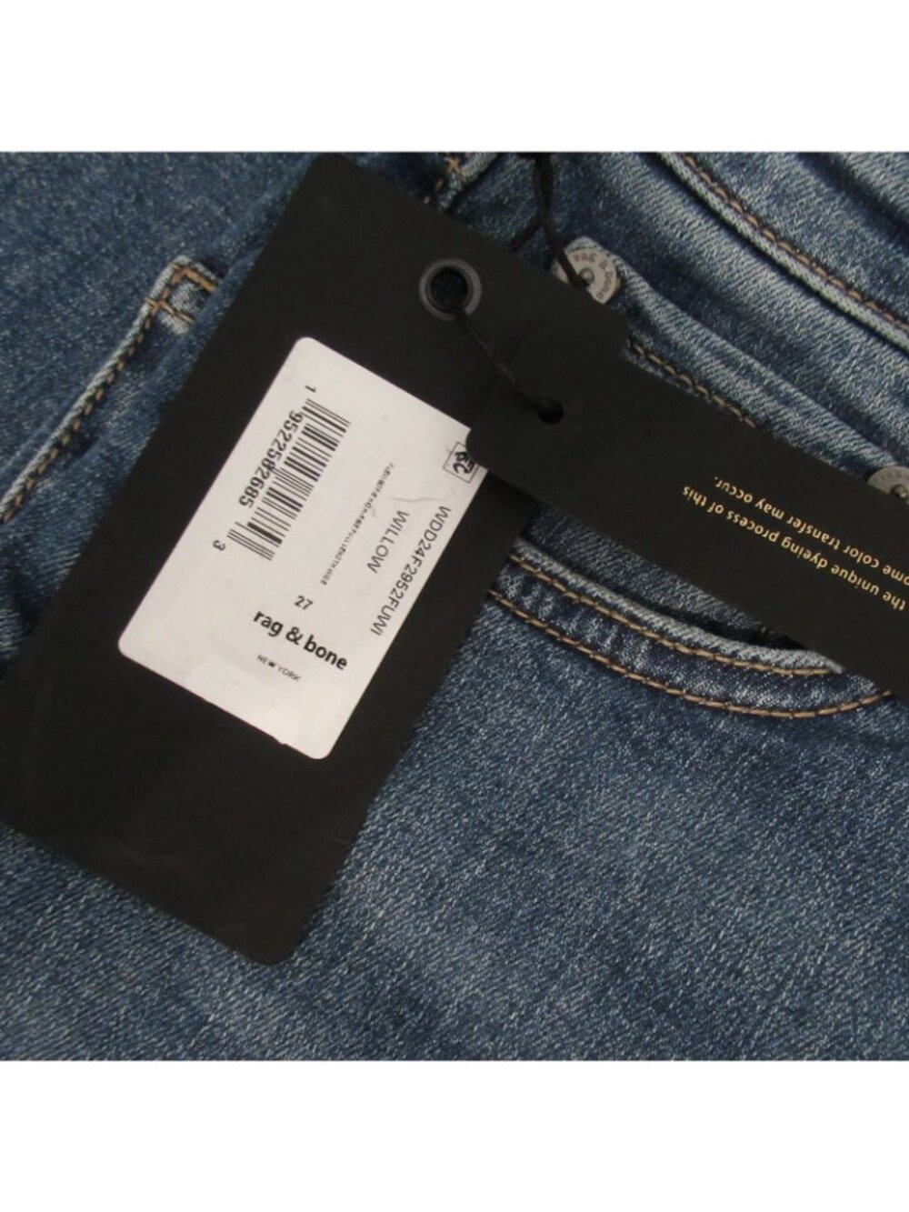 New Rag & Bone Jeans 27 The Sofie High‎ Rise Ultra Wide Leg Raw Hem Willow - Picture 7 of 10